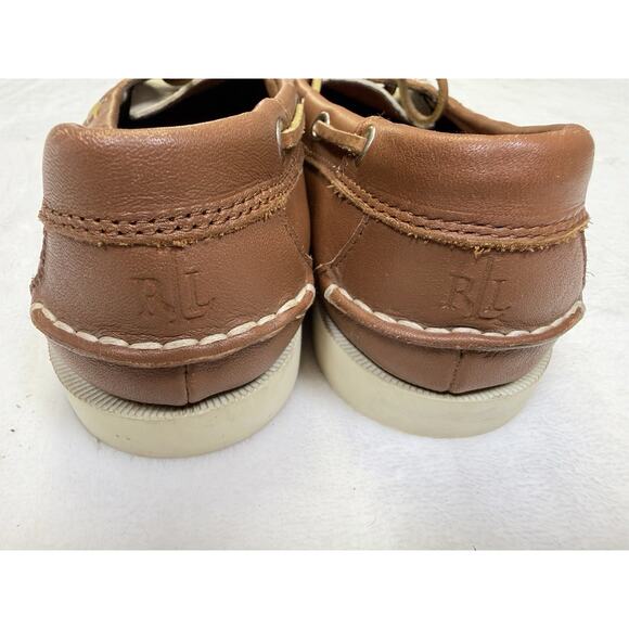 Lauren Ralph Lauren Yolonda Leather Loafers Women’s Sz 8 Boat Shoes Top Siders - Picture 7 of 12